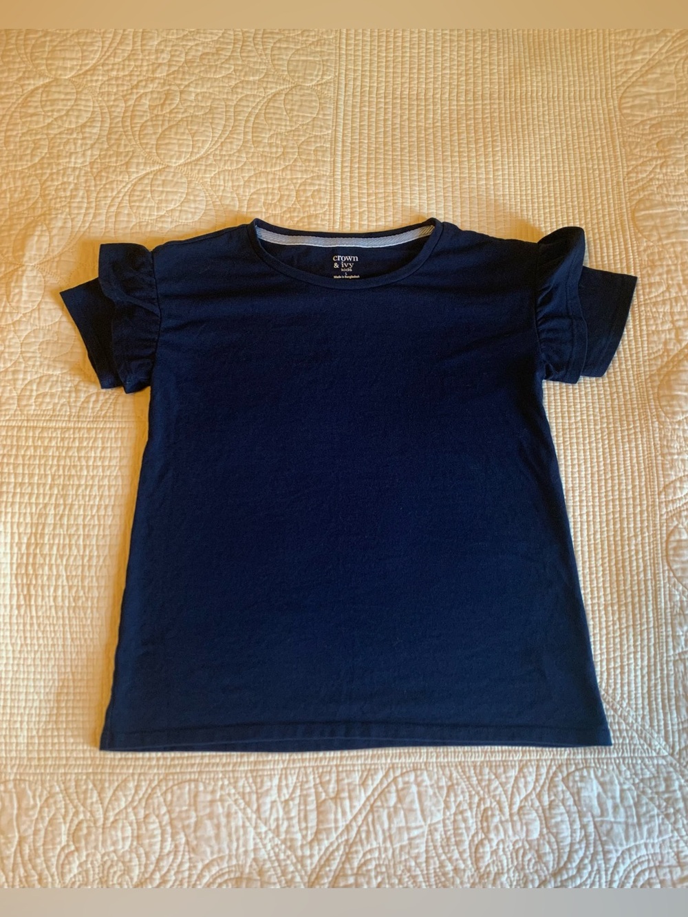 Crown & Ivy Kids ruffle sleeve t-shirt